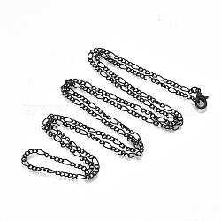 Fabbricazione della collana della catena del bordo del ferro rivestita di ottone, con chiusure moschettone, nero, 32 pollice (81.5 cm)