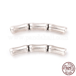 925 Sterling Silber Rohr Perlen, bambusförmig mit strukturiert, Antik Silber Farbe, 18x4x2.5 mm, Bohrung: 1.4 mm, ca. 30 Stk. / 10 g