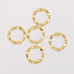 201 Stainless Steel Pendants, Ring, Golden, 18x1mm, Hole: 1mm