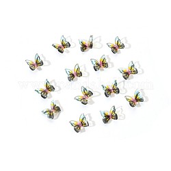 Schmetterlings-Nagelanhänger aus 3D-Harz, Nail-Art-Design, Nail Art Dekoration Maniküre Werkzeuge Zubehör, hellblau, 6~7x7~8x3 mm, 100 Stück / Beutel