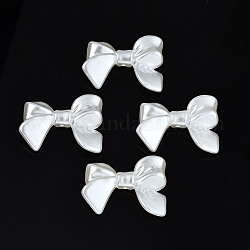 ABS-Kunststoff-Nachahmung Perlen, Schleife, creme-weiß, 24x31x6.5 mm, Bohrung: 1.6 mm, ca. 230 Stk. / 500 g
