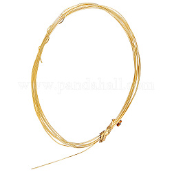 PandaHall Elite 925 Sterling Silver Wire, with Sponge Pad, Golden, 26 Gauge, 0.4mm, about 6.56 Feet(2m)/Box