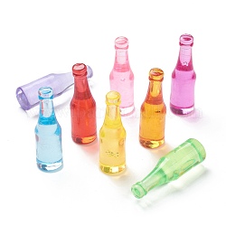 Акриловые прозрачные кабошоны для бутылок, украсить аксессуары, разноцветные, 48x15 мм, около 84 шт / упаковка