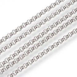 304 из нержавеющей стали цепи Роло, отрыгивающая цепь, несварные, цвет нержавеющей стали, 3 мм