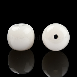 Perles de résine opaques, baril, vieille dentelle, 12x11mm, Trou: 1.6~1.8mm