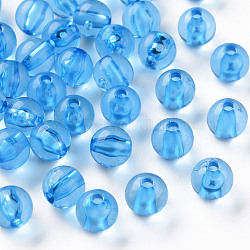 Perline acrilico trasparente, tondo, cielo blu profondo, 8x7mm, Foro: 2 mm, circa 1745pcs/500g