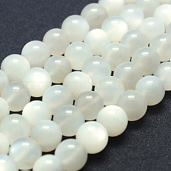 Natürlichen weißen Mondstein Perlen Stränge, Klasse A, Runde, 12 mm, Bohrung: 1.5 mm, ca. 33 Stk. / Strang, 15.1 Zoll (38.5 cm)