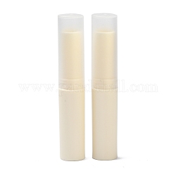 Bottiglia di rossetto vuota fai da te pp, tubo di balsamo per labbra, con tappo, colonna, beige, 1.5x8.3cm, Foro: 10.5 mm