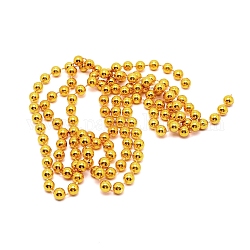 Fili di perline placcati abs abs, tondo, oro, 6.5mm, Foro: 1 mm, circa 120pcs/filo, 32.68 pollici (83 cm)