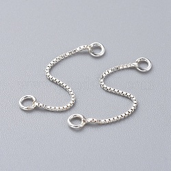 Sterling Silber Box Kette, Silber, 30x0.8 mm, Bohrung: 1 mm