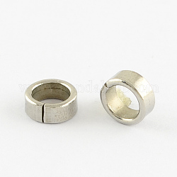 Stainless Steel Quick Link Connectors, Linking Rings, Stainless Steel Color, 7x3mm, about 1mm inner diameter, Hole: 5mm