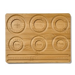 Tablero de diseño de cuentas de bambú, Bandeja para hacer pulseras y tobilleras de joyería con cuentas DIY, Rectángulo, 20x26x1.05 cm