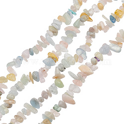 Olycraft 1 Strand Natural Morganite Beads Strands, Chip, 5~15x5~10x2~7mm, Hole: 1mm, about  245~270pcs/Strand, 33.07~33.85 inch(84~86cm)