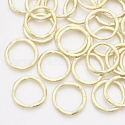 Aleación de enlace rings, anillo, la luz de oro, 23x24x2mm, diámetro interior: 19 mm