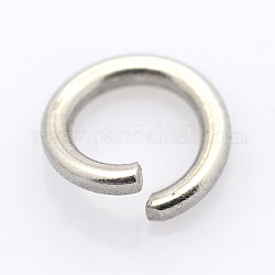 304 Stainless Steel Open Jump Rings, Stainless Steel Color, 6x1.2mm, Inner Diameter: 3.6mm