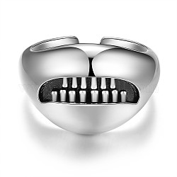 Shegrace 925 anelli in argento sterling, dente, argento antico, formato 6, 17mm