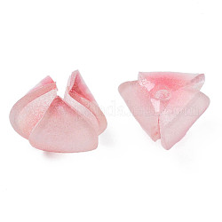 Kunststoff-Perlen, Blume, rosa, 10x11x11 mm, Bohrung: 1.6 mm