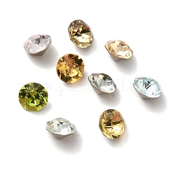 Facetas k9 cristal cabujones de rhinestone, puntiagudo espalda y dorso plateado, diamante, color mezclado, 4x3mm