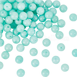 Olycraft 2 brins de perles de jade de Malaisie naturelle brins, amazonite d'imitation, ronde, teinte, 6mm, Trou: 0.8mm, Environ 64 pcs/chapelet, 15 pouce