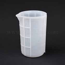 Silicone Measuring Cups, Column, White, 107x89x147.5mm, Inner Diameter: 101x84mm, Capacity: 750ml(25.36fl. oz)