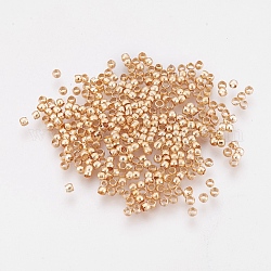 Perles à écraser en laiton , Plaqué longue durée, rondelle, or clair, 2x1.5mm, Trou: 1mm