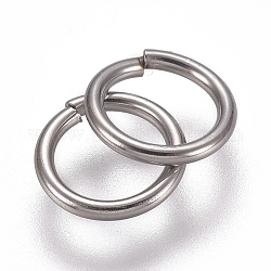 304 anelli di salto in acciaio inox, anelli di salto saldati, anelli di salto chiusi, colore acciaio inossidabile, 20 gauge, 6x0.8mm, diametro interno: 4.5mm