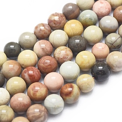 Chapelets de perles de jaspe natural ocean, ronde, 6mm, Trou: 0.5mm, Environ 62 pcs/chapelet, 15.75 pouce (40 cm)