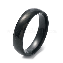 Placage ionique (ip) 304 anneaux plats en acier inoxydable, noir, taille 7, diamètre intérieur: 17 mm, 5mm
