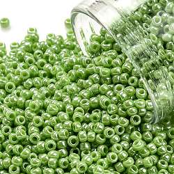 Toho perline rotonde, perline giapponesi, (130l) verde chiaro opaco lucido, 11/0, 2.2mm, Foro: 0.8 mm, circa 1103pcs/10g