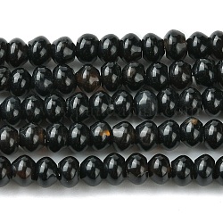 Chapelets de perles d'agate naturelle, teints et chauffée, rondelle, 4~4.5x2.5~3mm, Trou: 0.9mm, Environ 132~134 pcs/chapelet, 15.43~15.75'' (39.2~40 cm)