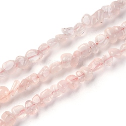 Gemstone Strands, Rose Quartz, Chip,The beads about 3~5mm, hole: 0.8mm, 15.5 inch, 82pcs/strand