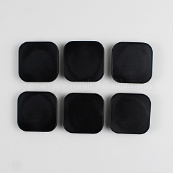 Portacellulare quadrato in plastica, supporto per dito espandibile, con adesivi, adatto per resina epossidica sull'impugnatura del telefono superiore, nero, 4x4cm