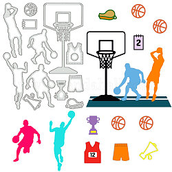 Sports Theme Carbon Steel Cutting Dies Stencils, for DIY Scrapbooking, Photo Album, Decorative Embossing Paper Card, Basketball, 158x118x0.8mm