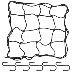 Elastic Trellis Netting, with Hooks, Flexible Grow Netting Support, for Garden Grow Tent and Crops, Black, 43x43x1cm