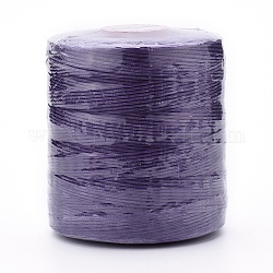 Cordón de poliéster encerado para la fabricación de joyas, piso, añil, 0.7mm, alrededor de 743.65 yarda (680 m) / rollo