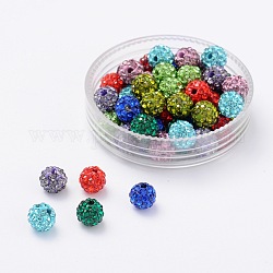 Perline palla di disco, Perline strass polimero argilla, grado a, colore misto, PP9 (1.5mm), 1.6mm, Foro: 6 mm
