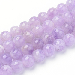 Natürlichen Amethyst Perlen Stränge, Runde, 10x9.5 mm, Bohrung: 1 mm, ca. 38 Stk. / Strang, 16.3 Zoll