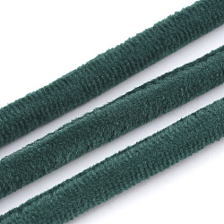 Бархатный шнур, зелёные, 6 мм, около 54.68 ярда (50 м) / пачка