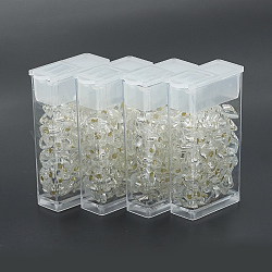 Perles miyuki longues magatama, Perles de rocaille japonais, (cristal doublé d'argent lma1), 7x4mm, Trou: 1mm, environ 80 pcs / boîte, poids net: 10g / boîte