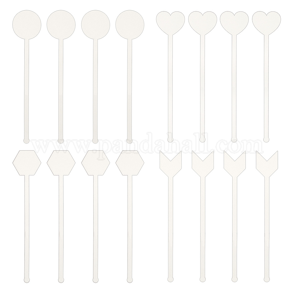 Wholesale FINGERINSPIRE 24 Pcs 7.2 Inch Acrylic Cocktail Swizzle Stick