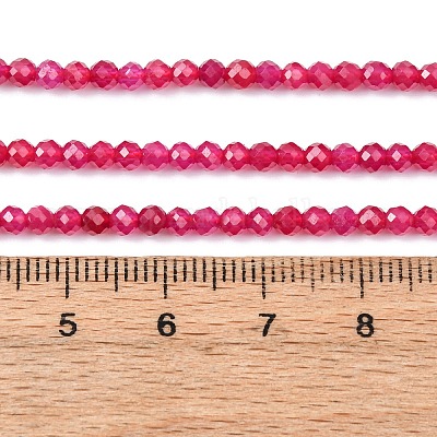 Нити бусин из красного корунда&nbsp;G-Z123-A01-3mm-1