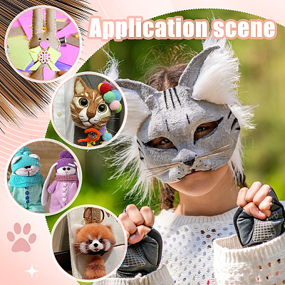 Пластиковые имитирующие усы животных для рукоделия и валяния&nbsp;DIY-WH0430-904B-05-1