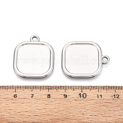 Cabochon-Fassungen für Anhänger aus Edelstahl 304&nbsp;STAS-N108-73P-1