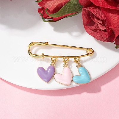 3 spille per abbigliamento, 3 pendenti con occhio blu, spille