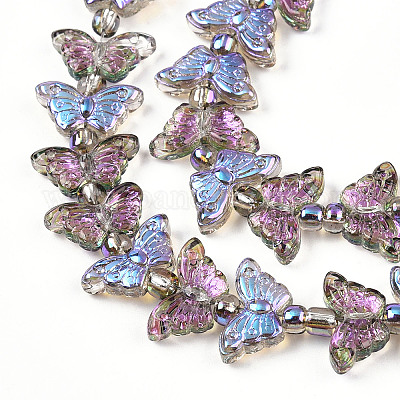 Стеклянные бусины с гальваническим покрытием &nbsp;EGLA-N012-04F-1