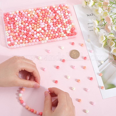 500шт прорезиненные силиконовые акриловые бусины с имитацией силикона&nbsp;MACR-SP0001-07C-1