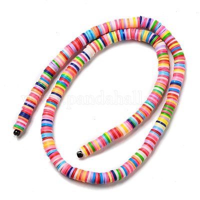 Wholesale Flat Round Eco-Friendly Handmade Polymer Clay Beads 