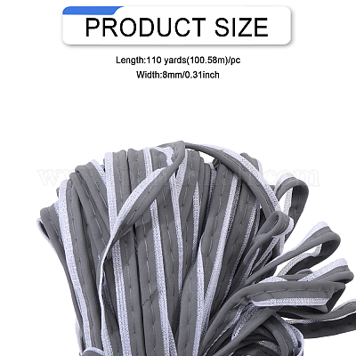 Светоотражающие хлопковые ленты&nbsp;SRIB-WH0011-283-1