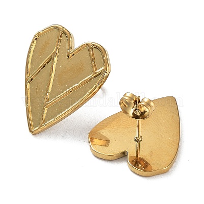 Ионное покрытие (ip) стойка покрытие 304 нержавеющая сталь серьги-гвоздики фурнитура STAS-M323-25G-1