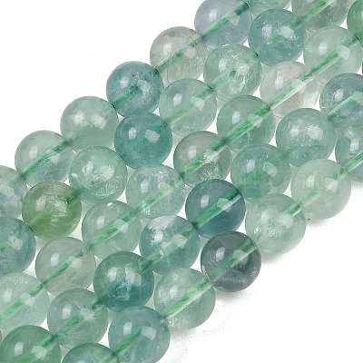 Естественный зеленый флюорит бисер нитей&nbsp;G-K340-A03-10mm-01-1